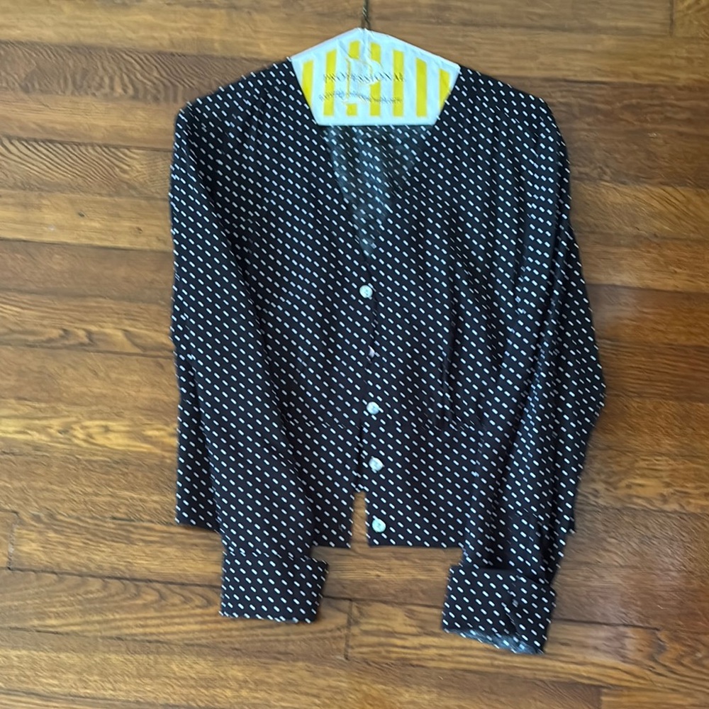 Madewell Black and White Polka Dot blouse
